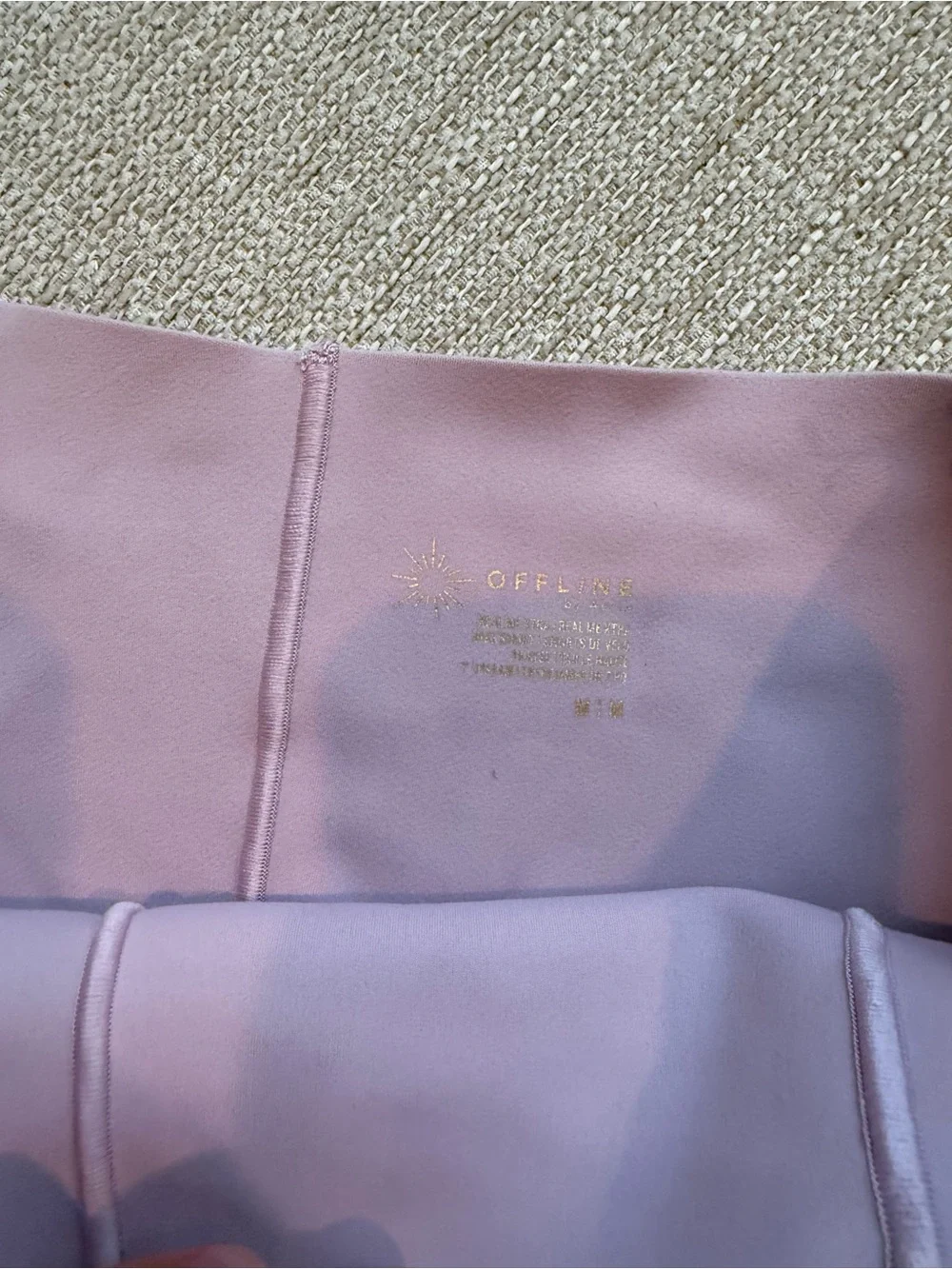 aerie High-Rise Blush Bike Shorts with Side Pockets - Picture 3 of 3